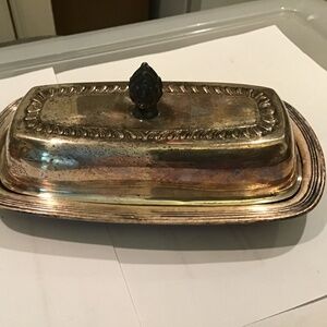 Vintage Butter Dish Silverplate FB Roger’s Silver Co-Home Dining Entertaining